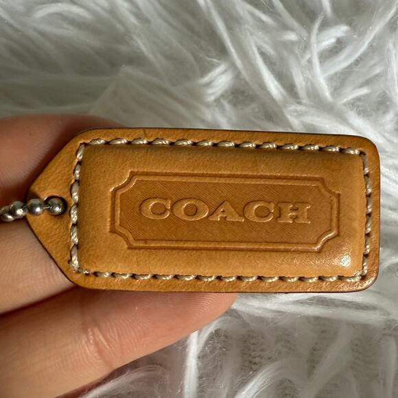 y2k 1.5" COACH Vintage Fob Bag Charm Hang tag Hangtag - Picture 1 of 2